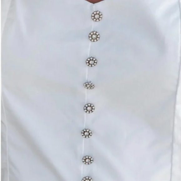 VICI Puff Sleeve Embellished Crop Top *see description* - Picture 6 of 13